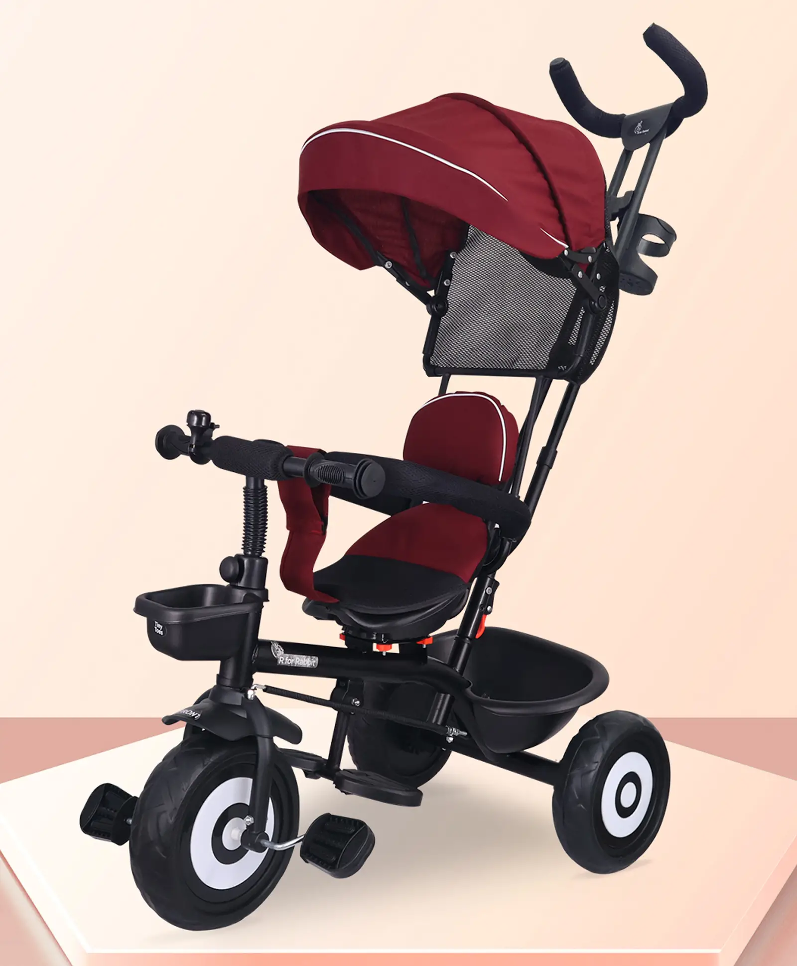 R for Rabbit Tiny Toes T40 Ace Tricycle - Maroon - Thumbnail