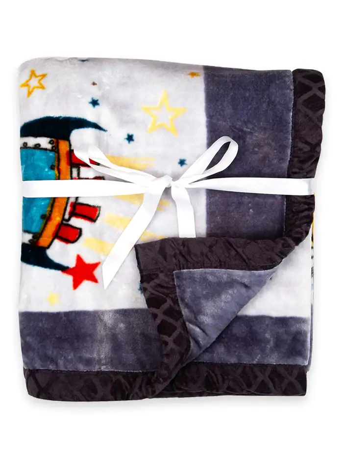 Mee Mee Ultra Soft Plush, Lightweight & Super Comfortable Baby Blankets ( Grey ) - Thumbnail