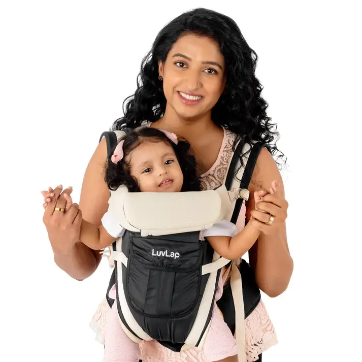 LuvLap Elegant Baby Carrier, Black - Thumbnail