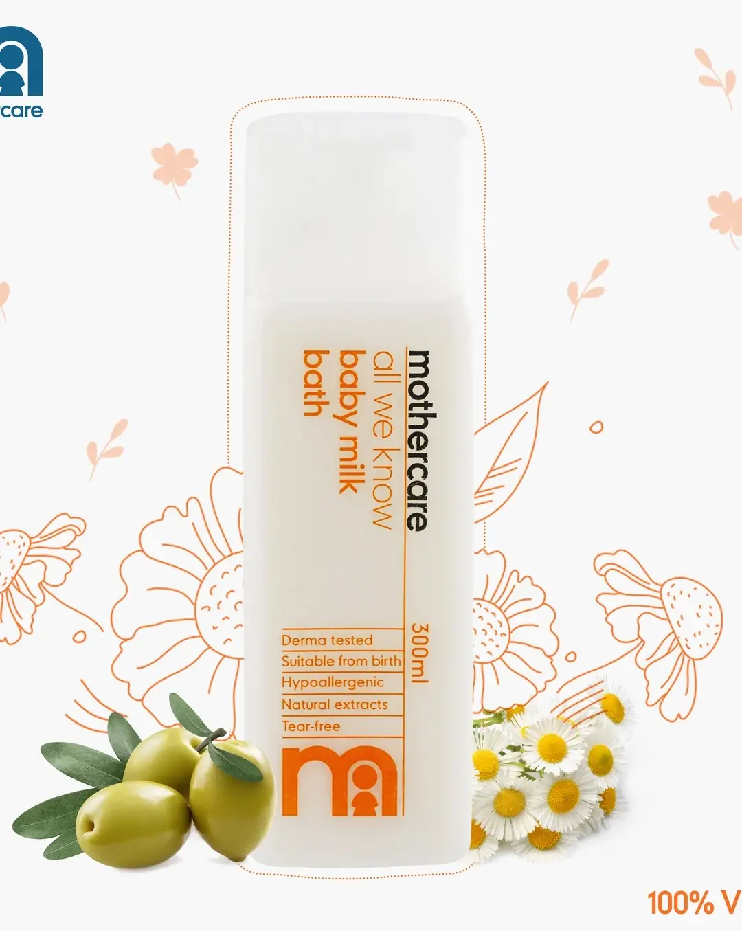 Mothercare All We Know Baby Bath Milk 300ml - Thumbnail