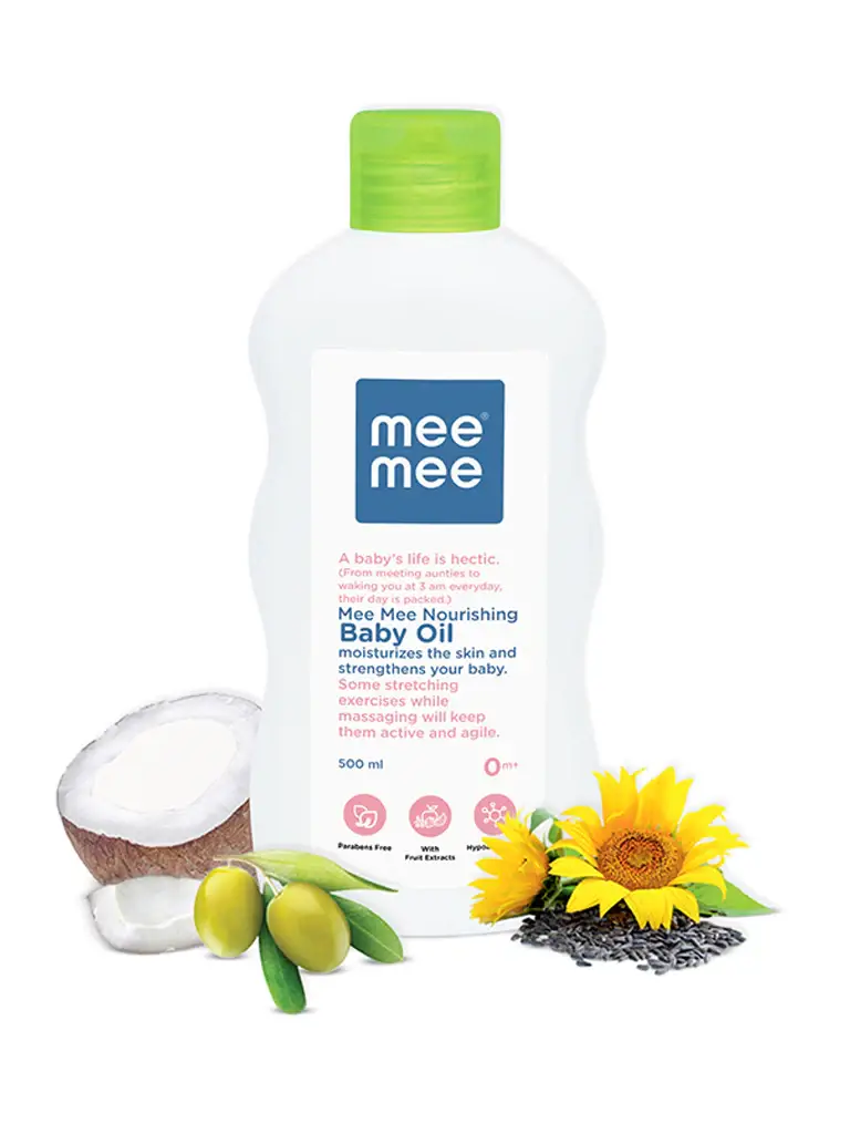 Mee Mee Kids Baby Oil With Fruit Extracts 500 Ml - Thumbnail
