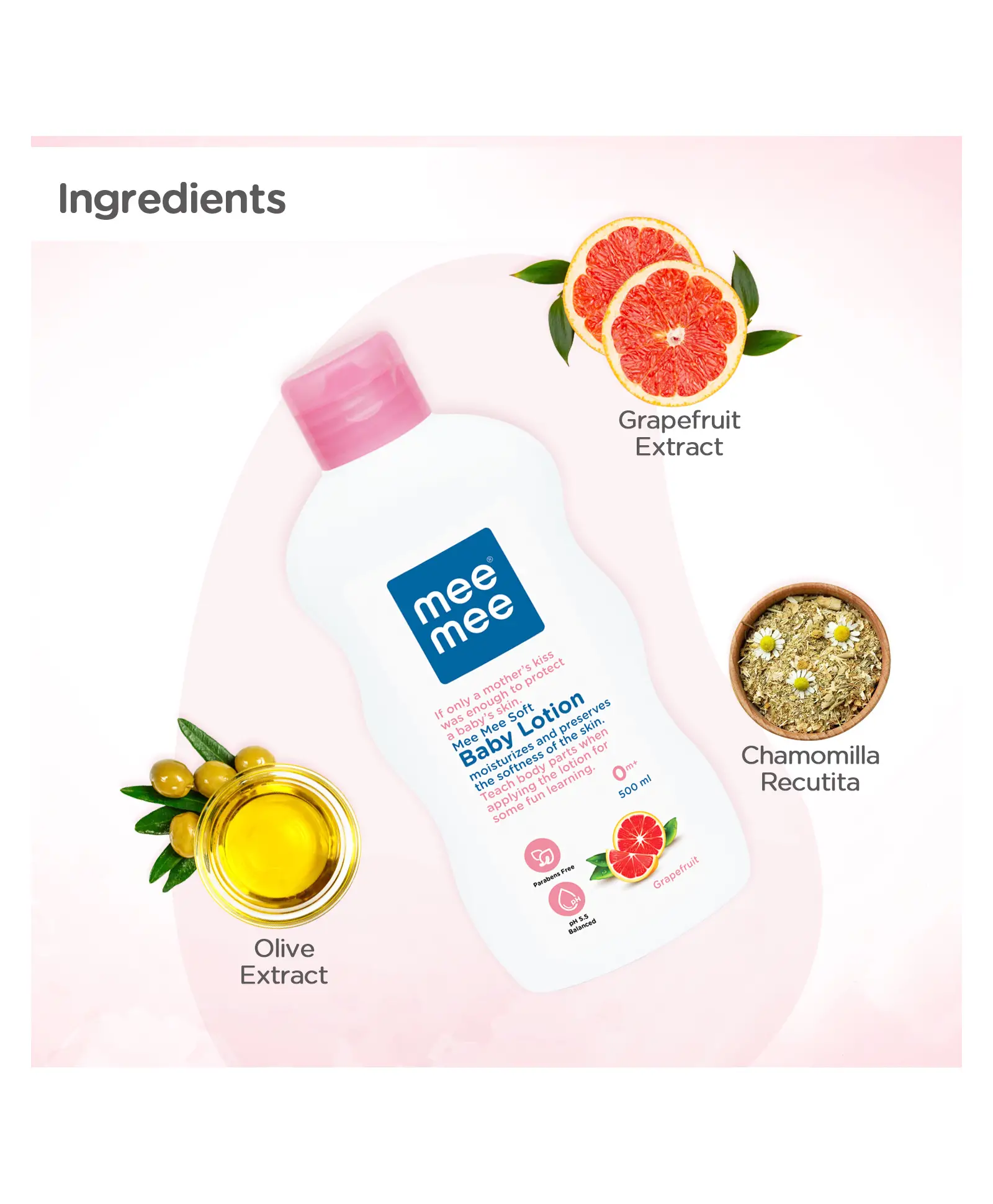 Mee Mee Soft Baby Lotion - 500 ml - Thumbnail