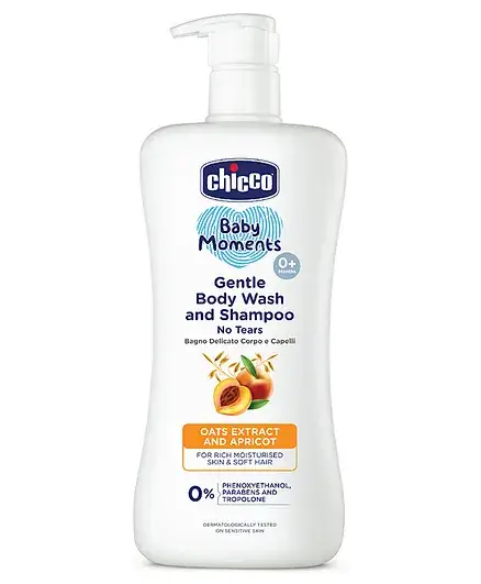 Chicco Baby Moments Gentle Body Wash And Shampoo - 500 ml - Thumbnail
