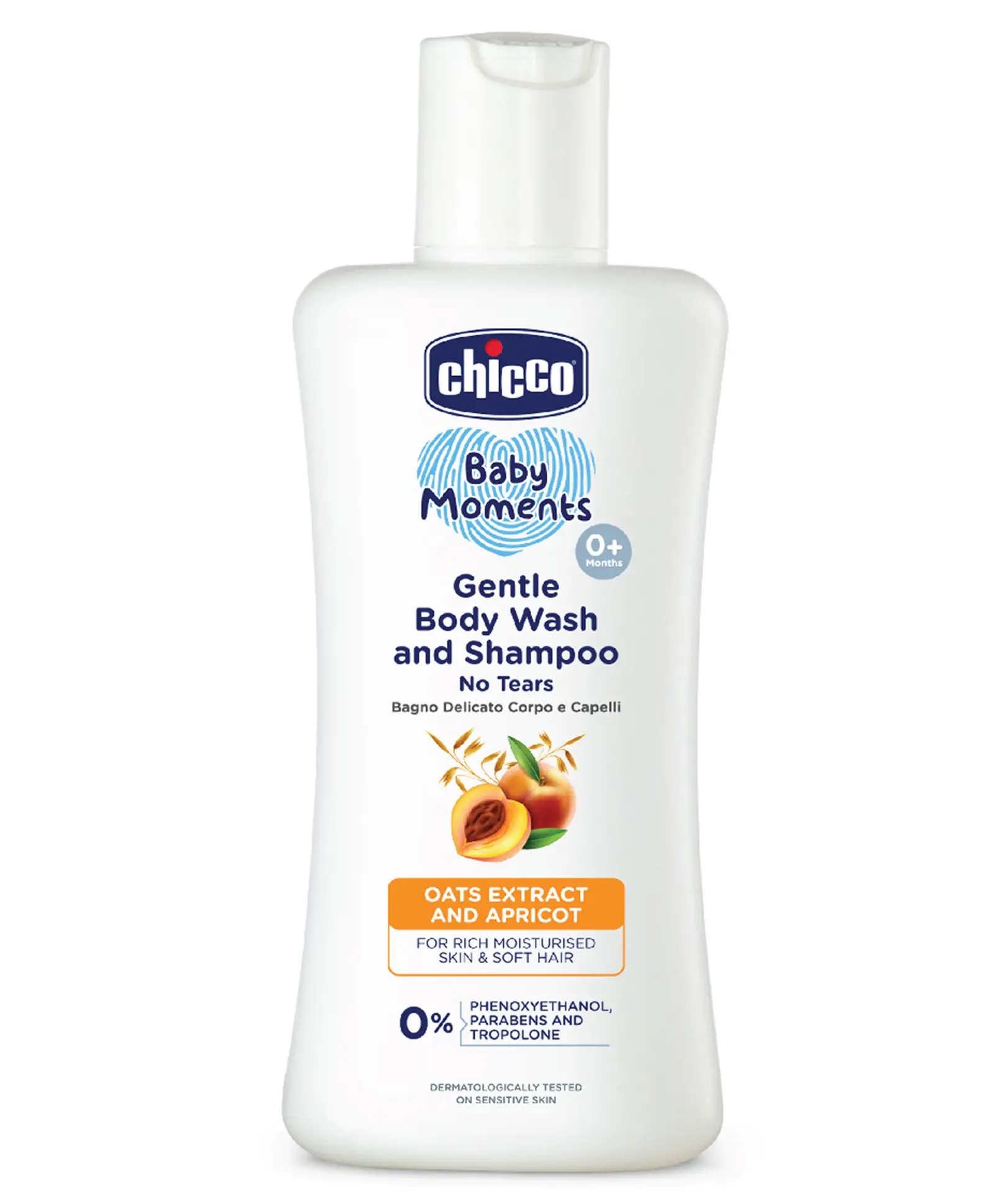 Chicco Baby Moments Gentle Body Wash And Shampoo - 100 ml - Thumbnail