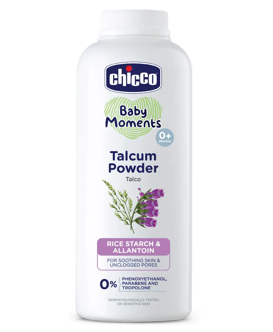 Chicco Baby Moments Talcum Powder - 150 gm - Thumbnail