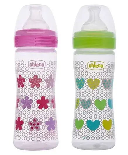 Chicco Bipack Well Being Bottle Pack of 2 Multicolour - 250 ml each - Thumbnail