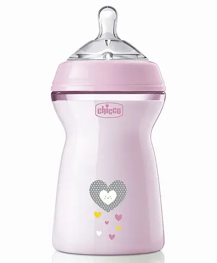 Chicco Natural Feeling Fast Flow Feeding Bottle - 330 ml (Colour May Vary) - Thumbnail