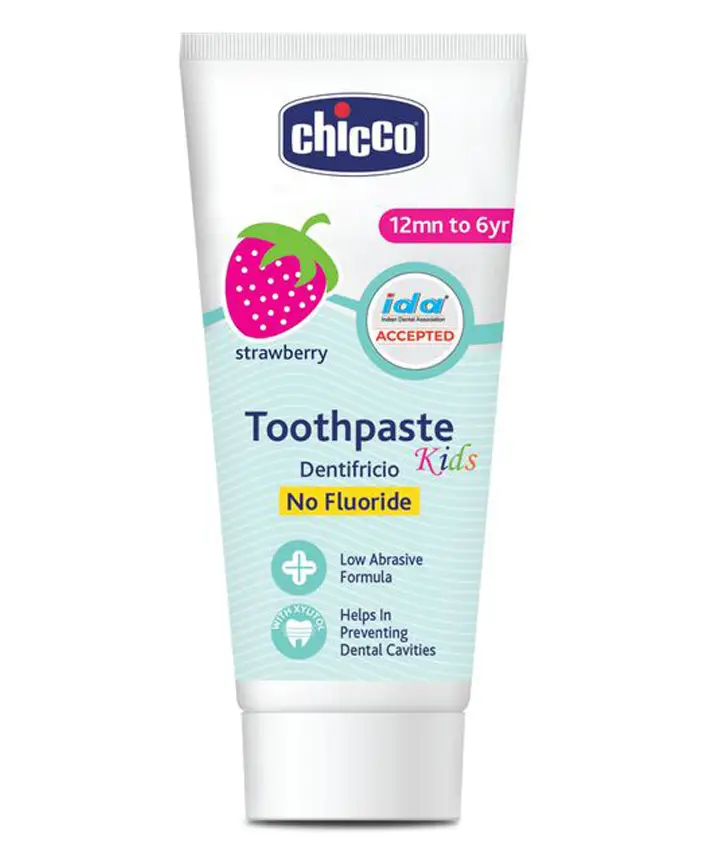 Chicco Dentifricio Toothpaste Strawberry Flavour - 50 gm - Thumbnail