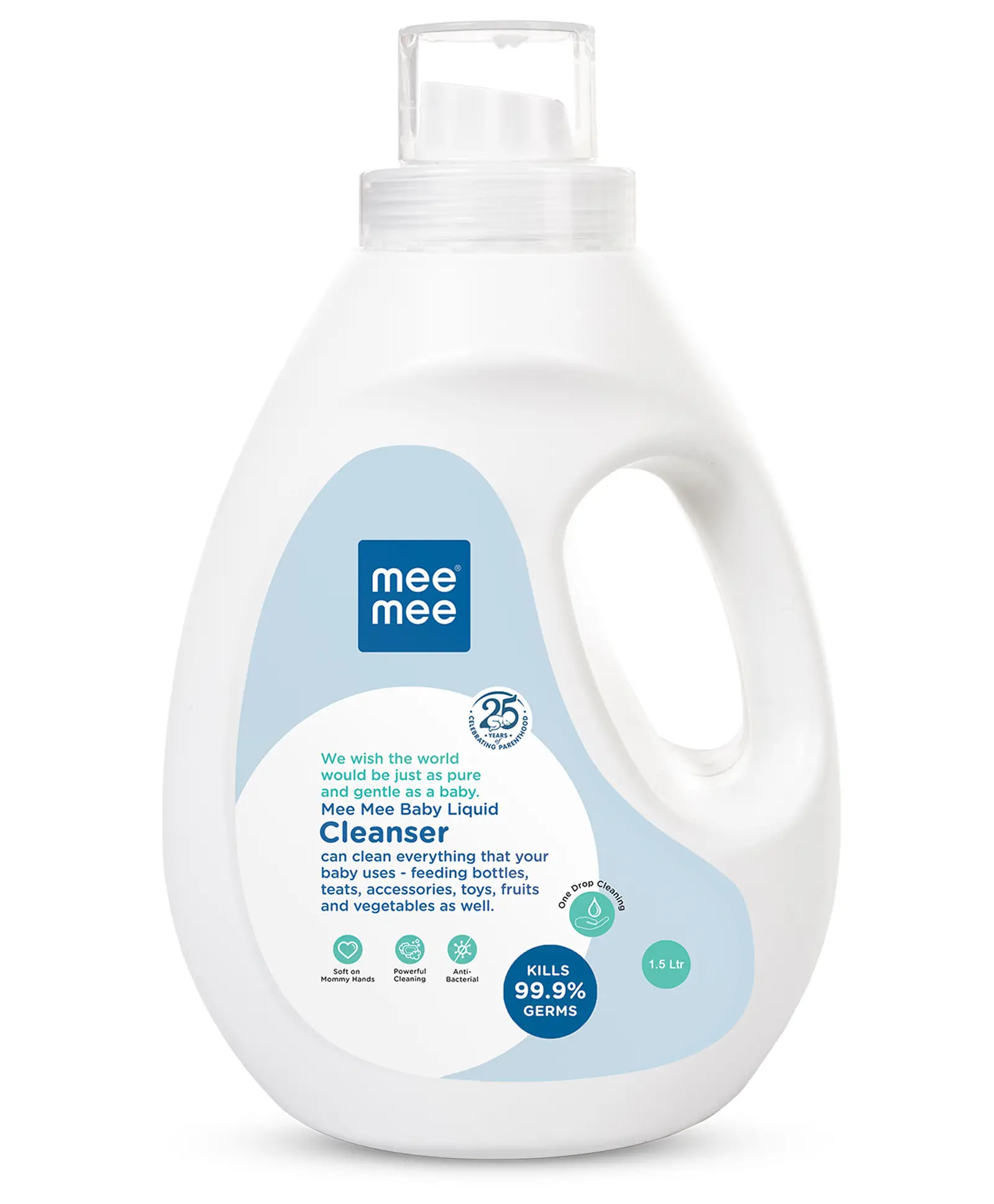 Mee Mee Baby Accessories And Vegetable Liquid Cleanser - 1500 ml - Thumbnail