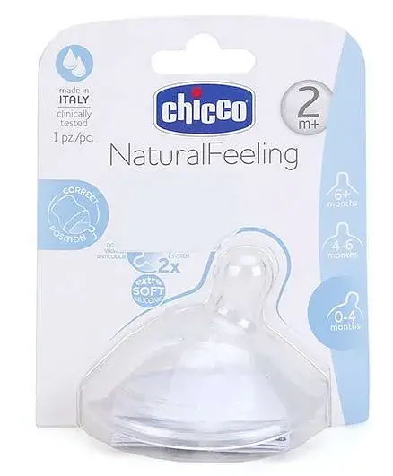 Chicco Natural Feeling Teat - White - Thumbnail