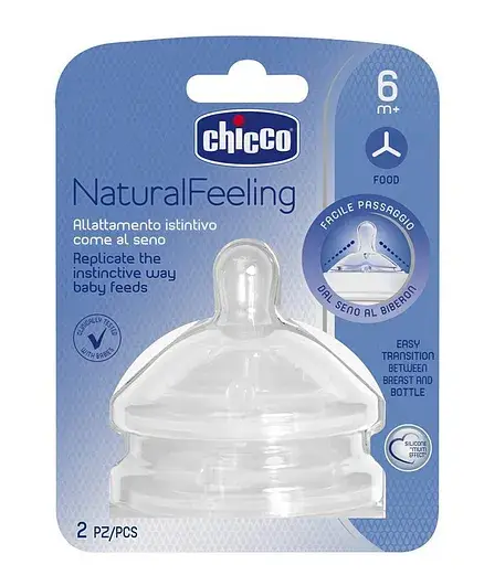Chicco Natural Feeling Teat - Pack of 2 - Thumbnail