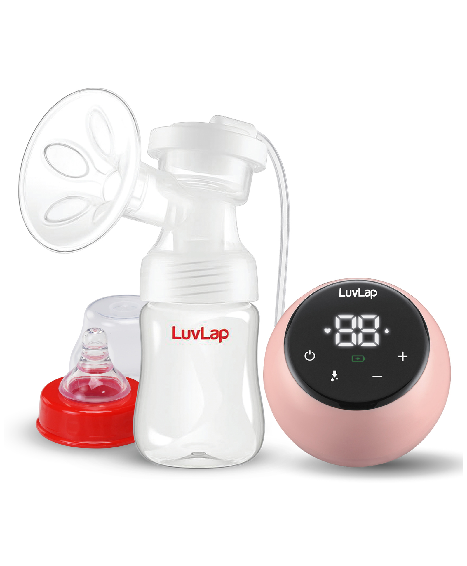 LuvLap Adore Electric Breast Pump with 2 Phase Pumping Rechargeable Battery - White - Thumbnail