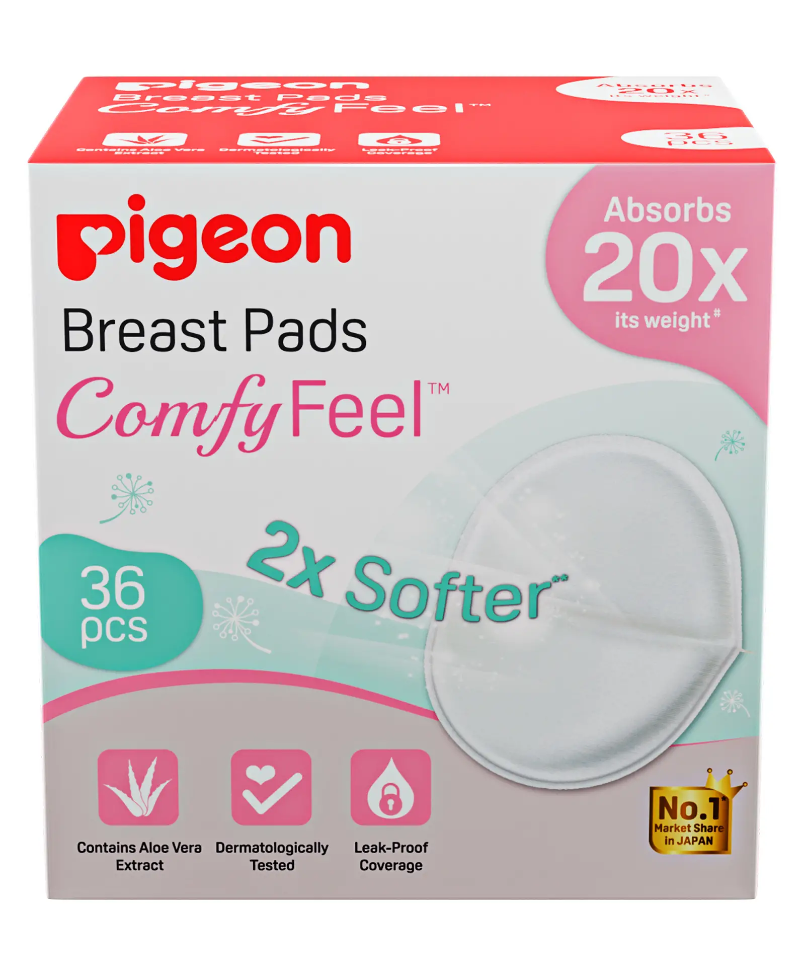 Pigeon Comfy Feel Breast Pads - 36 Pieces - Thumbnail