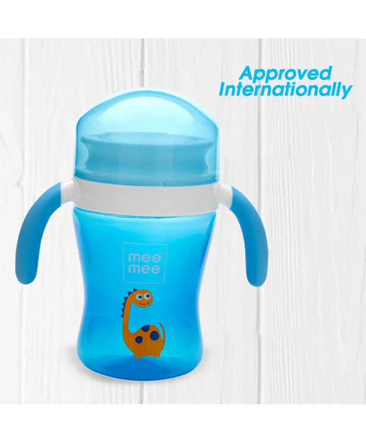 Mee Mee Plastic Easy Grip 360 Degree Trainer Sipper Cup Blue - 240 ml - Thumbnail