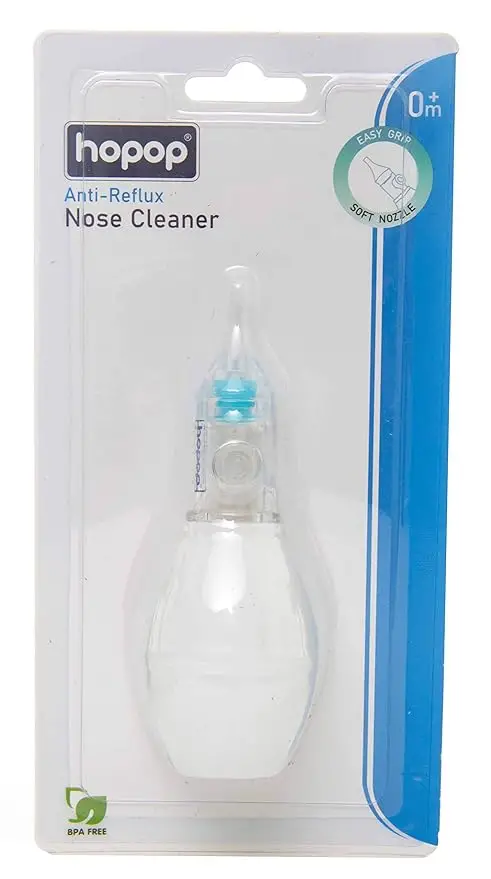 Hopop Anti Refulx Nose Cleaner, Safe for Infants and Toddlers (White) - Thumbnail