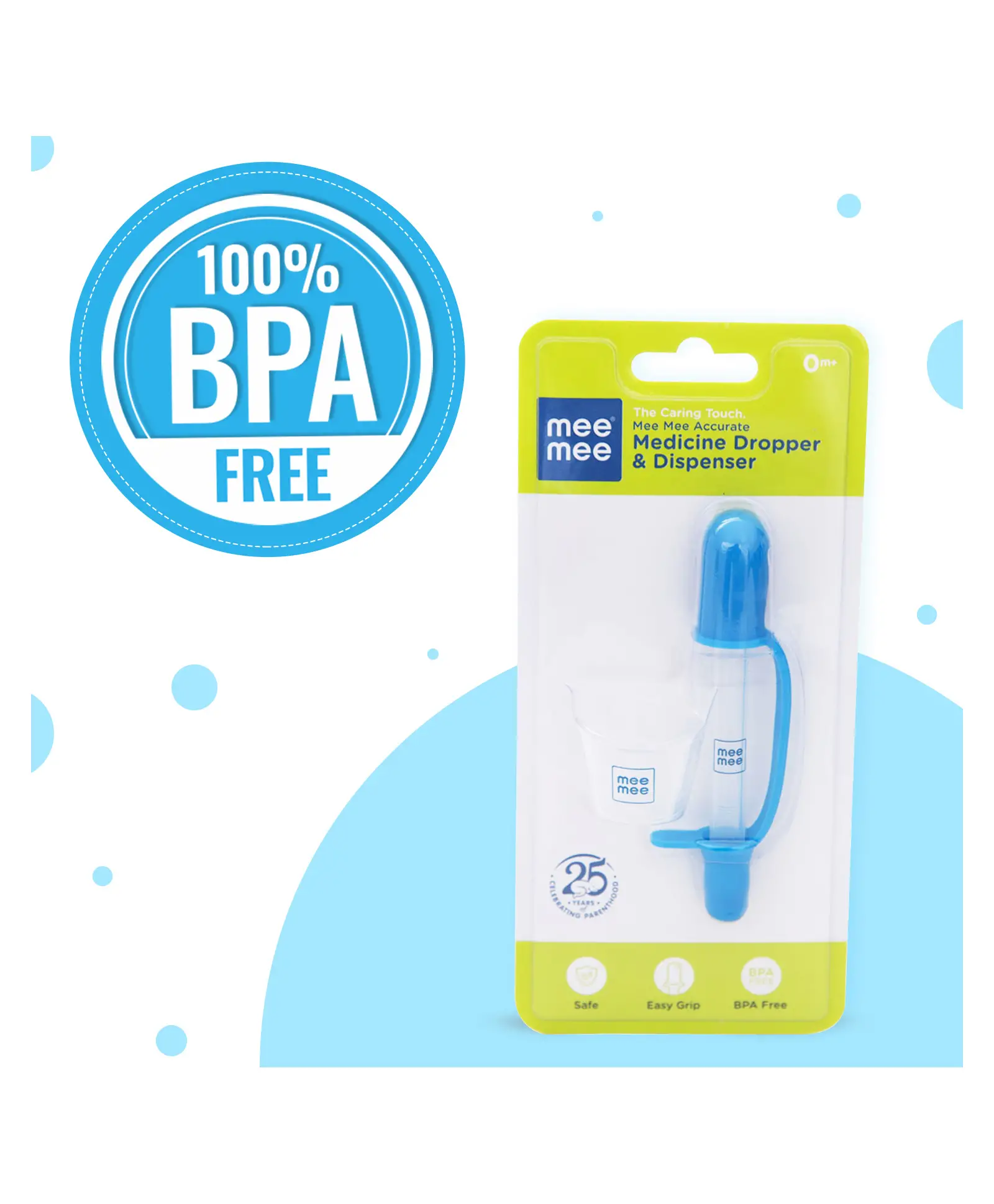 Mee Mee 2 in 1 Accurate Medicine Dropper Cum Dispenser - Blue - Thumbnail