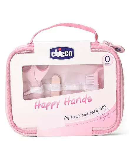 Chicco Happy Hands My First Nail Care Set Pink - 9 Pieces - Thumbnail