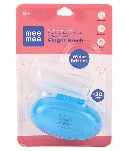 Mee Mee Unique Finger Brush (Colour May Vary) - Thumbnail