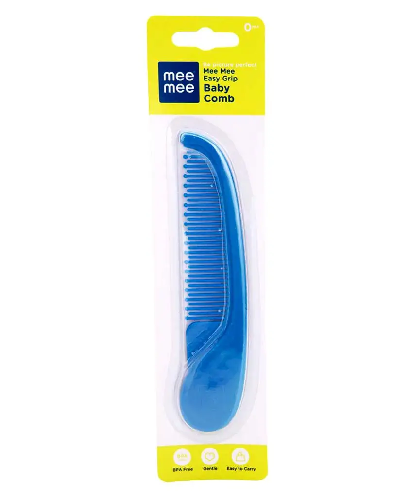 Mee Mee Easy Grip Baby Comb - Blue - Thumbnail