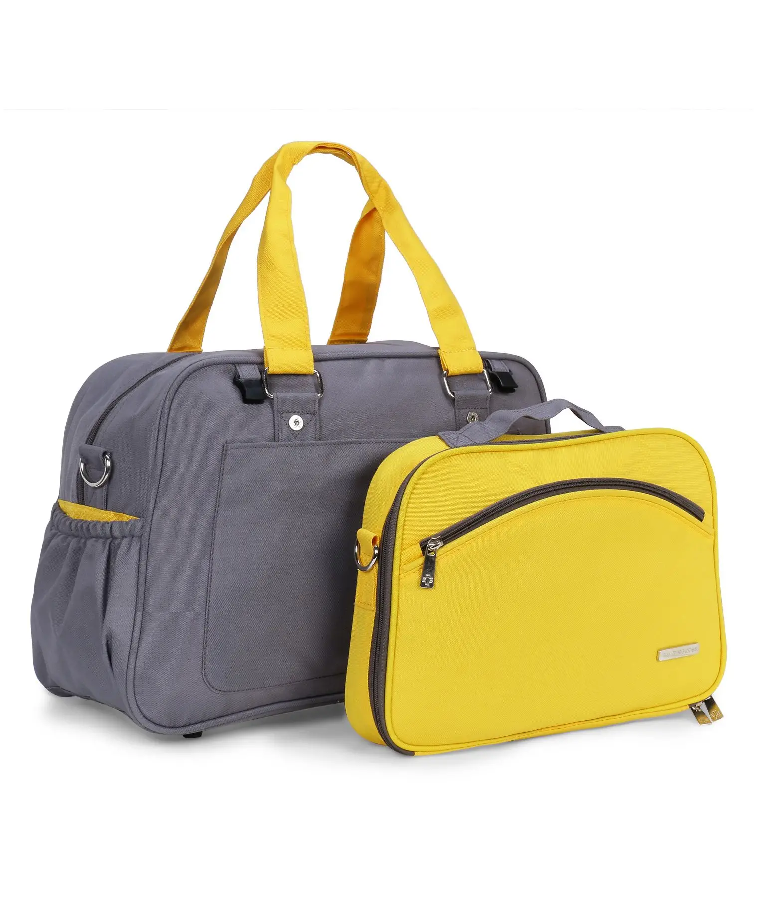 My Milestones Diaper Bag Duo Detach - Grey Yellow - Thumbnail