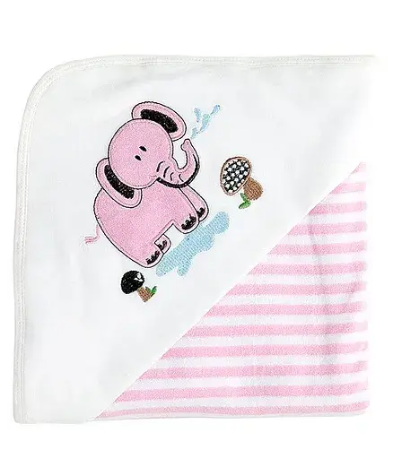 My Milestones Premium Hooded Towel Stripe Pattern - Thumbnail