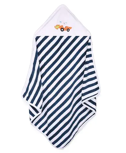 My Milestones Baby Hooded Towels Modern Stripes - Thumbnail
