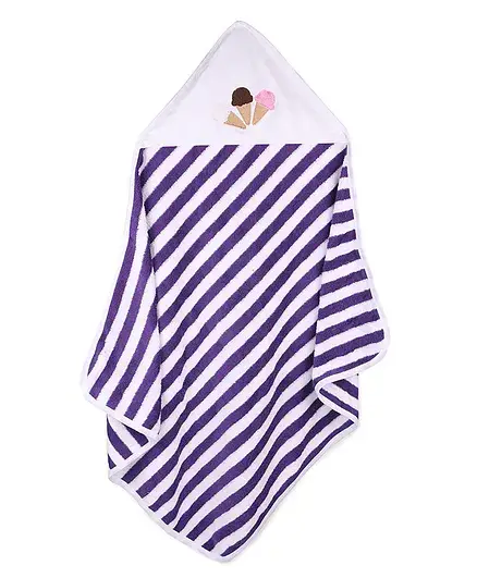 My Milestones Baby Hooded Towels Modern Stripes - Thumbnail