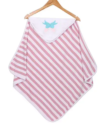 My Milestones Baby Hooded Towels Modern Stripes - Thumbnail