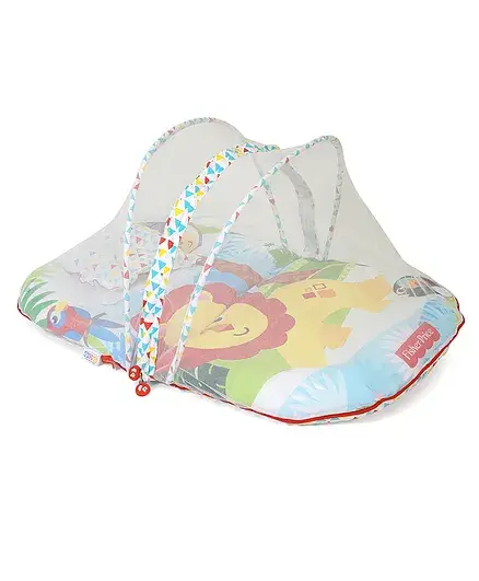 Fisher Price Mattress With Mosquito Net And 1 Pillow - Thumbnail