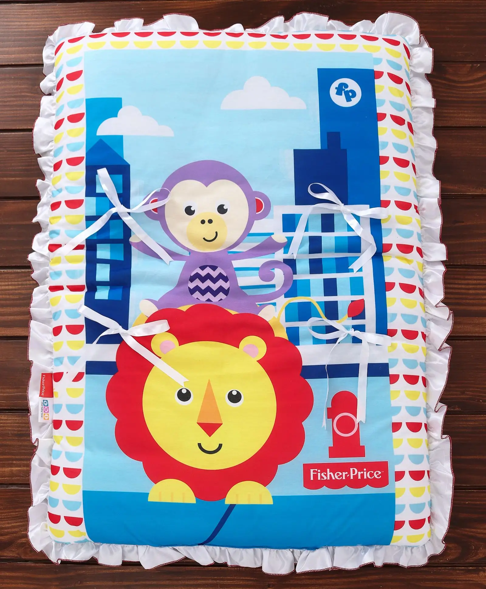 Fisher Price Mattress Set Monkey & Lion Print Multi Colour - 4 Pieces - Thumbnail