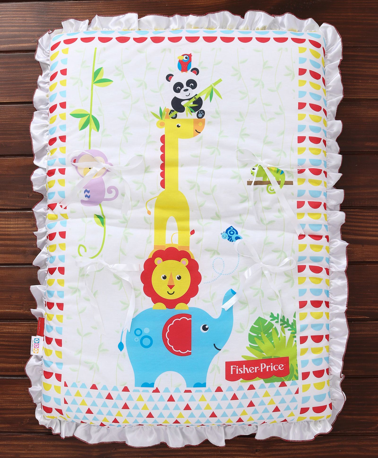 Fisher Price Mattress Set Panda & Giraffe Print Multi Colour - 4 Pieces - Thumbnail
