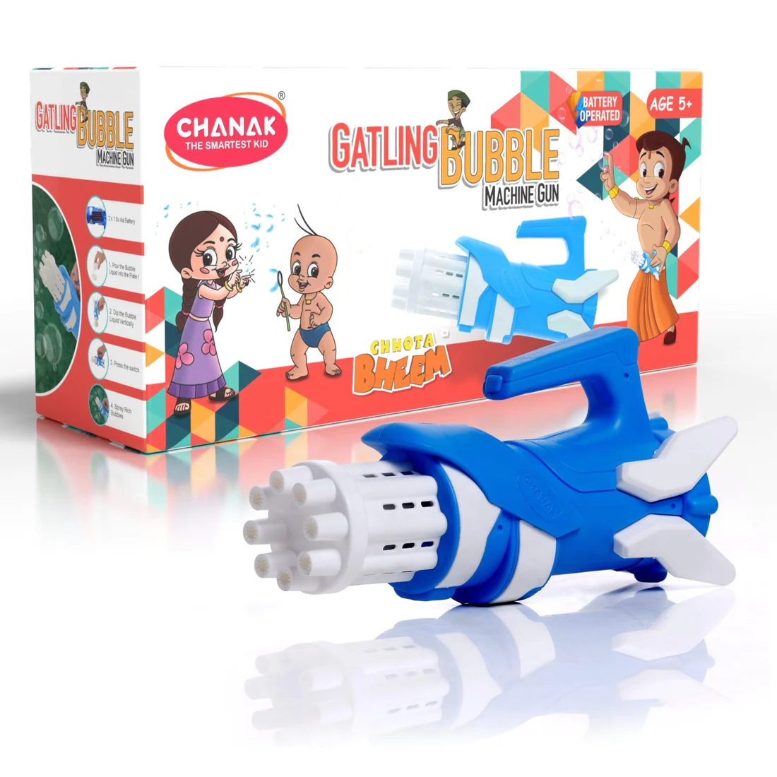 Chanak Gatling Bubble Maker Automatic Toy-Gun - Thumbnail