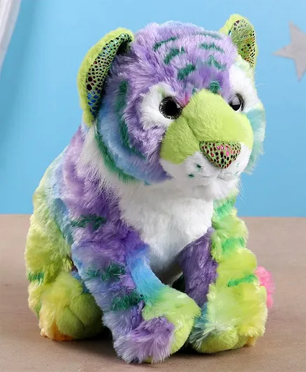 Wild Republic Rainbowkins Tiger Soft Toy - Length 39 cm (Color May Vary) - Thumbnail