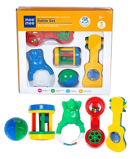 Mee Mee Cute Companion Rattle Set - Pack of 5 - Thumbnail