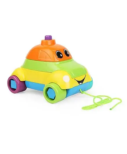 Giggles Funskool Stack A Car - Orange Multicolor - Thumbnail