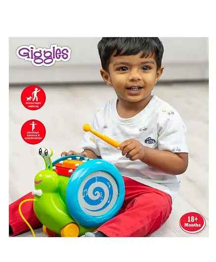Giggles Musical Snail - Green & Blue - Thumbnail