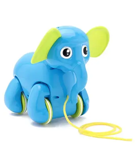 Giggles Alphy The Elephant Pull Along Toy - Blue - Thumbnail