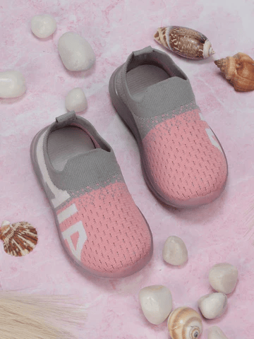 SPORTS SLIP ON SHOES WITH LED LIGHT - PINK - Thumbnail