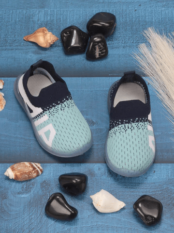 SPORTS SLIP ON SHOES WITH LED LIGHT - BLUE - Thumbnail