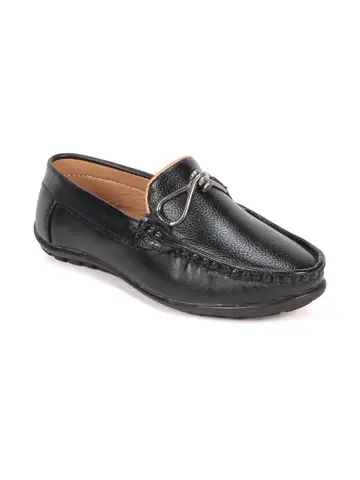 SOLID SLIP ON LOAFERS - BLACK - Thumbnail