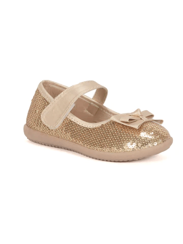 MARY JANE'S BELLE WITH APPLIQUE DETAIL - GOLD - Thumbnail