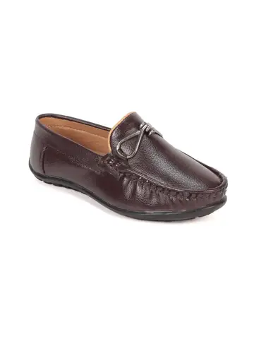 SOLID SLIP ON LOAFERS - BROWN - Thumbnail