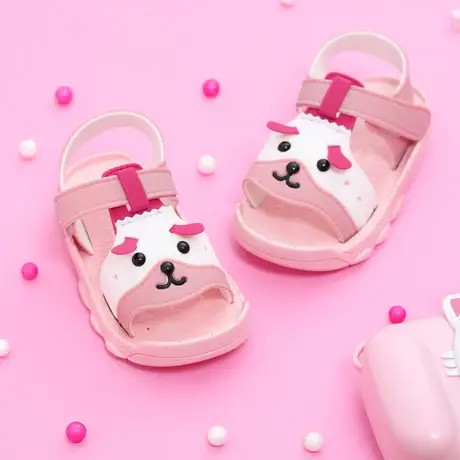 Pawsitively Adorable Pink Puppy Sandals for Toddlers - Thumbnail