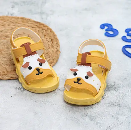 Little Explorer Yellow Puppy Sandals - Thumbnail