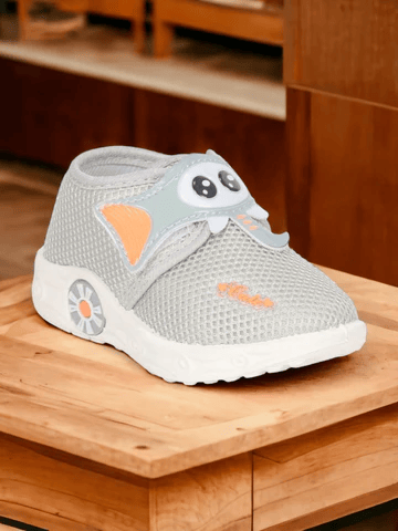 MUSICAL CHU CHU SHOES WITH VELCRO CLOSING - GREY - Thumbnail