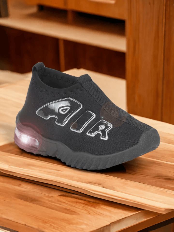 COPY OF SPORTS SLIP ON SHOES WITH LIGHT - BLACK - Thumbnail