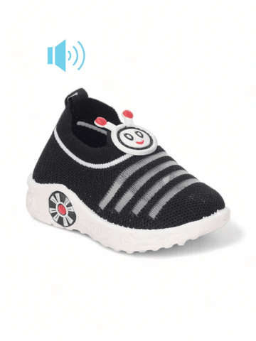 SLIP ON MUSICAL CHU CHU SHOES - BLACK - Thumbnail