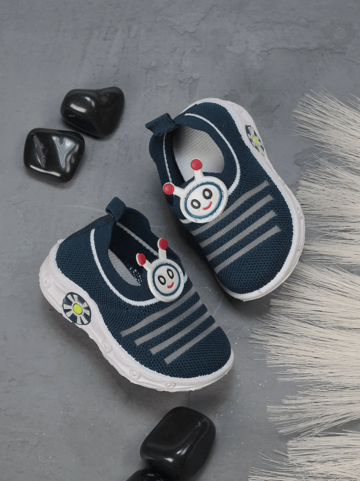SLIP ON MUSICAL CHU CHU SHOES - NAVY BLUE - Thumbnail