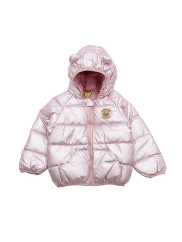LED LIGHT POLYFILL HOODED JACKET - PINK - Thumbnail