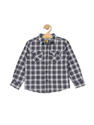 PREMIUM COTTON CHECK FULL SHIRT - BLUE - Thumbnail